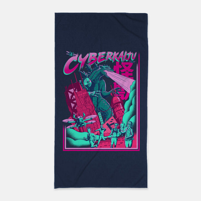 Cyber Kaiju-None-Beach-Towel-sachpica