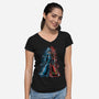 My Brother Robot-Womens-V-Neck-Tee-nickzzarto