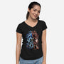 Two Faces Speed-Womens-V-Neck-Tee-nickzzarto