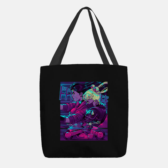 Neon Moon Eclipse-None-Basic Tote-Bag-Bruno Mota