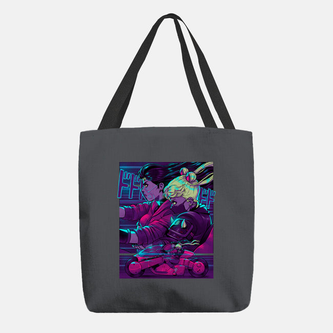 Neon Moon Eclipse-None-Basic Tote-Bag-Bruno Mota