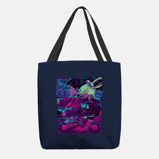 Neon Moon Eclipse-None-Basic Tote-Bag-Bruno Mota