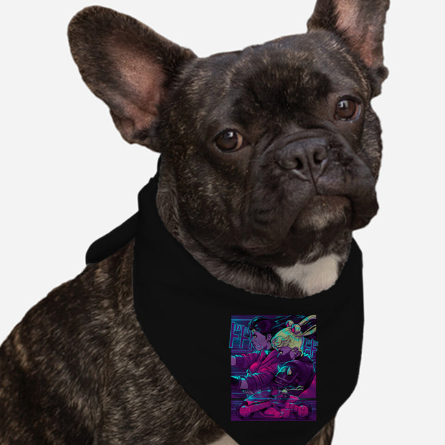 Neon Moon Eclipse-Dog-Bandana-Pet Collar-Bruno Mota