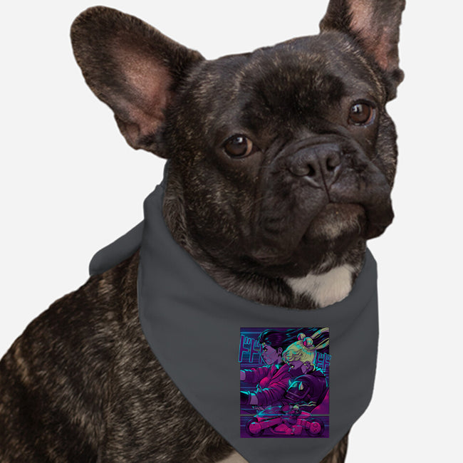 Neon Moon Eclipse-Dog-Bandana-Pet Collar-Bruno Mota