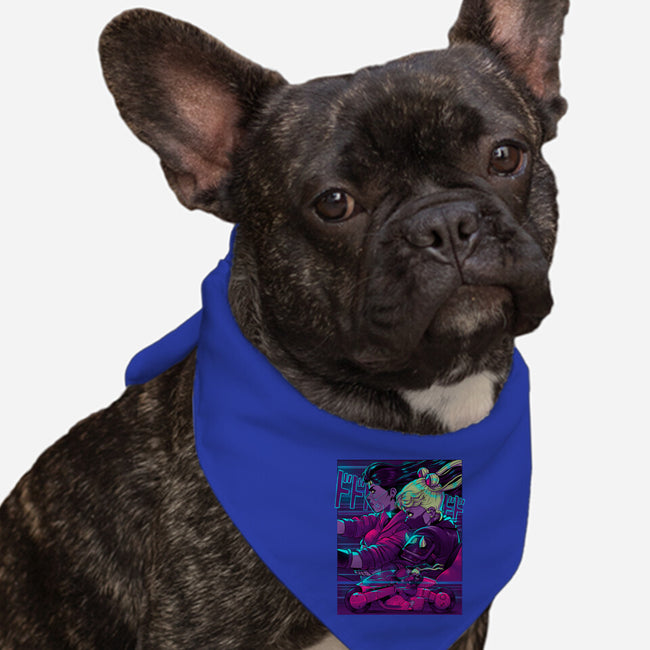 Neon Moon Eclipse-Dog-Bandana-Pet Collar-Bruno Mota