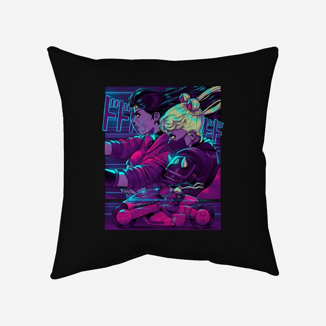 Neon Moon Eclipse-None-Non-Removable Cover w Insert-Throw Pillow-Bruno Mota