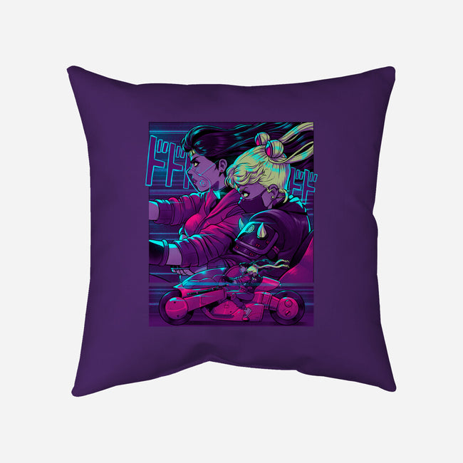 Neon Moon Eclipse-None-Non-Removable Cover w Insert-Throw Pillow-Bruno Mota