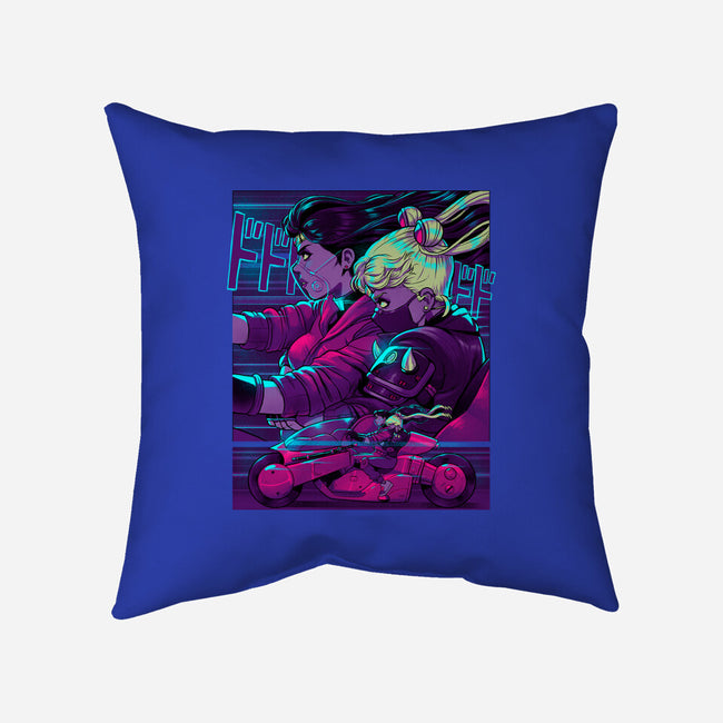 Neon Moon Eclipse-None-Non-Removable Cover w Insert-Throw Pillow-Bruno Mota