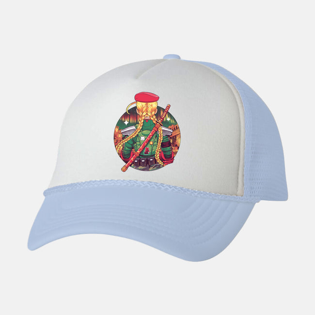 Autumn Fighter-Unisex-Trucker-Hat-Bruno Mota