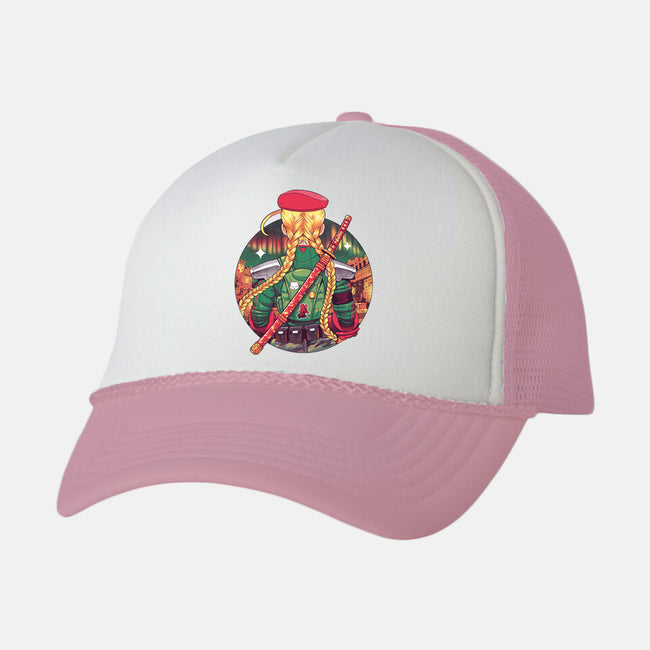 Autumn Fighter-Unisex-Trucker-Hat-Bruno Mota