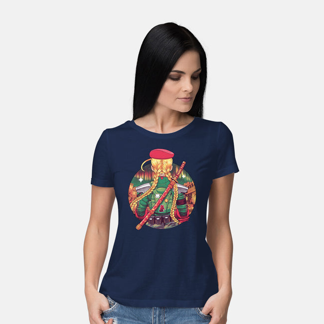 Autumn Fighter-Womens-Basic-Tee-Bruno Mota