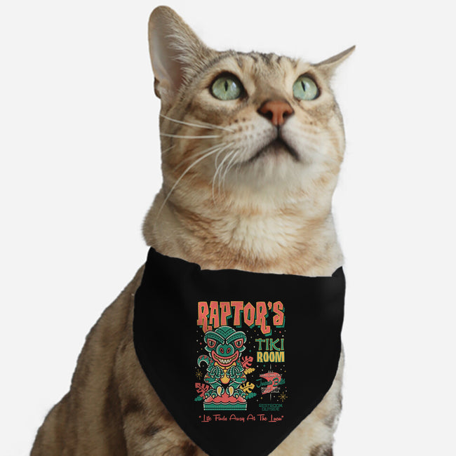 Raptor Tiki Room-Cat-Adjustable-Pet Collar-Nemons