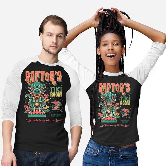 Raptor Tiki Room-Unisex-Baseball-Tee-Nemons