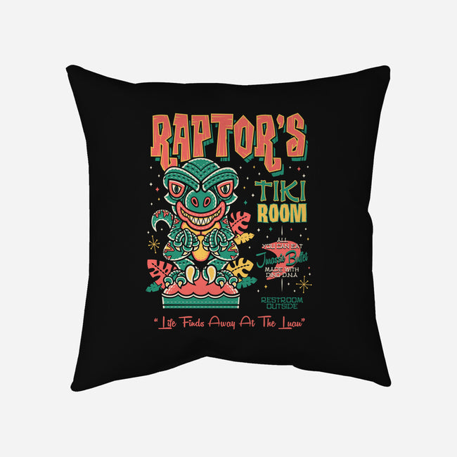 Raptor Tiki Room-None-Non-Removable Cover w Insert-Throw Pillow-Nemons