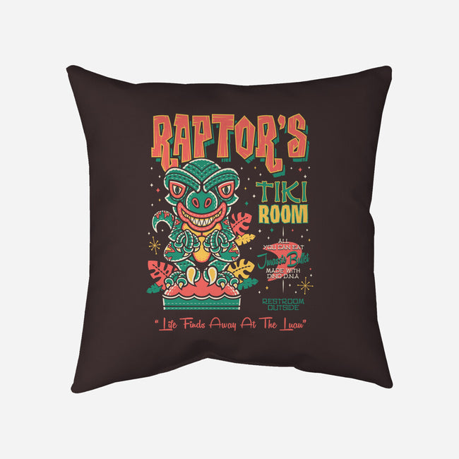 Raptor Tiki Room-None-Non-Removable Cover w Insert-Throw Pillow-Nemons