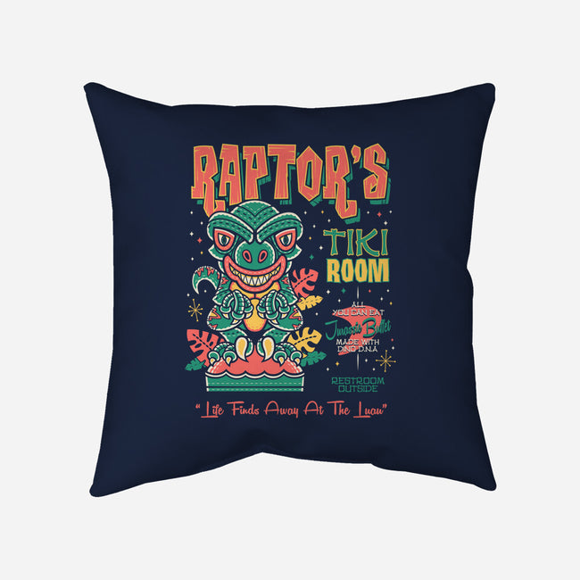 Raptor Tiki Room-None-Non-Removable Cover w Insert-Throw Pillow-Nemons