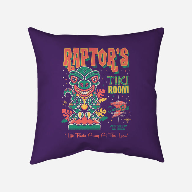 Raptor Tiki Room-None-Non-Removable Cover w Insert-Throw Pillow-Nemons