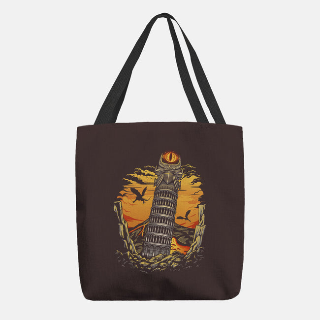 Leaning Dark Tower-None-Basic Tote-Bag-Olipop