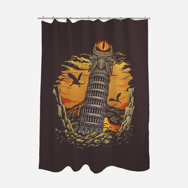 Leaning Dark Tower-None-Polyester-Shower Curtain-Olipop