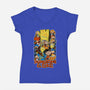 Dungeons And Edds-Womens-V-Neck-Tee-Studio Mootant