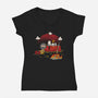 Snoopy Dark Souls-Womens-V-Neck-Tee-Studio Mootant