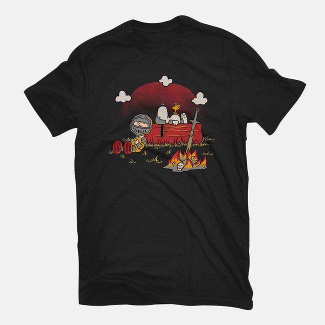 Snoopy Dark Souls-Mens-Heavyweight-Tee-Studio Mootant