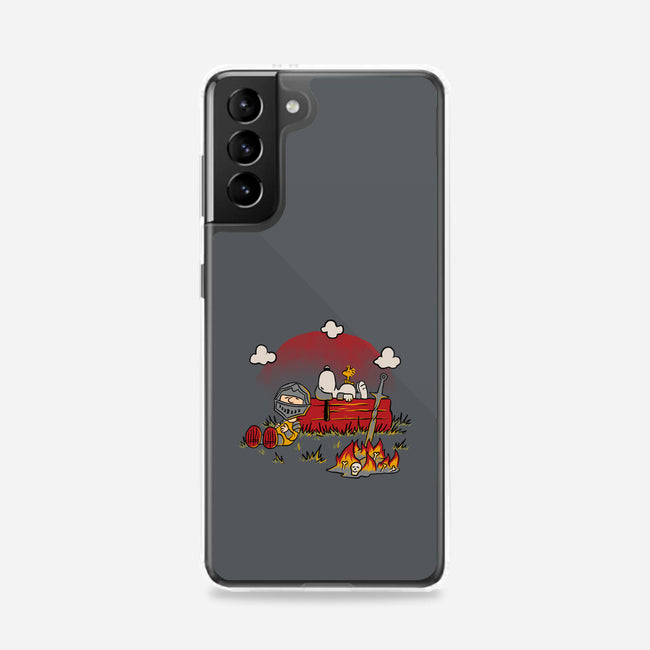 Snoopy Dark Souls-Samsung-Snap-Phone Case-Studio Mootant