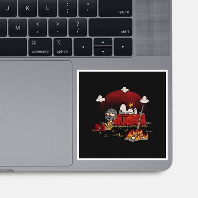 Snoopy Dark Souls-None-Glossy-Sticker-Studio Mootant