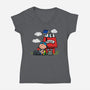 School Nuts-Womens-V-Neck-Tee-Boggs Nicolas