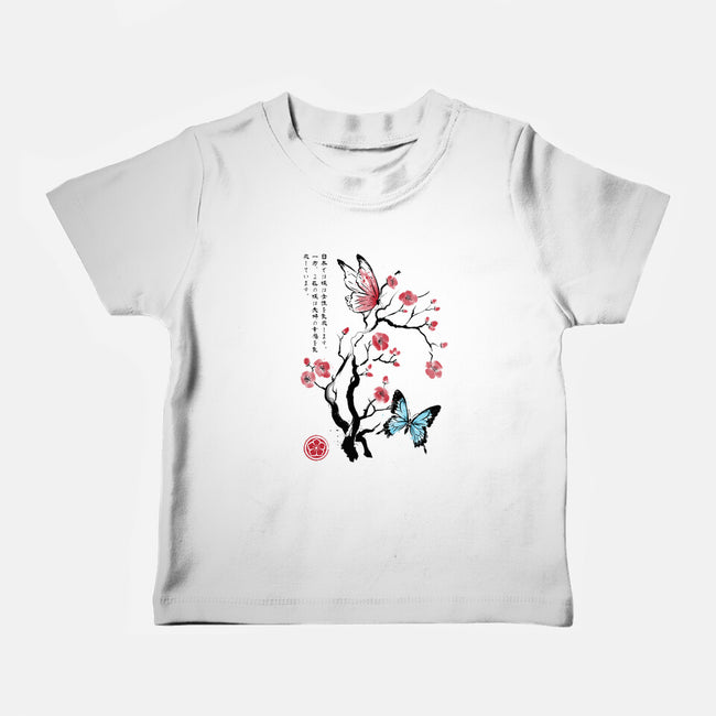 Two Butterflies Sumi-e-Baby-Basic-Tee-DrMonekers