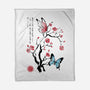 Two Butterflies Sumi-e-None-Fleece-Blanket-DrMonekers