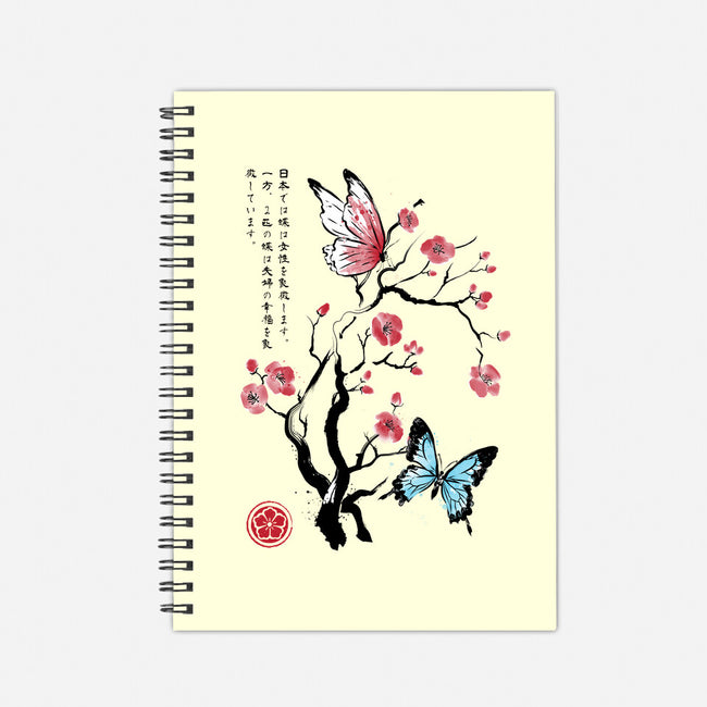 Two Butterflies Sumi-e-None-Dot Grid-Notebook-DrMonekers