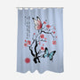 Two Butterflies Sumi-e-None-Polyester-Shower Curtain-DrMonekers
