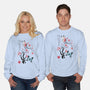 Two Butterflies Sumi-e-Unisex-Crew Neck-Sweatshirt-DrMonekers