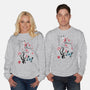 Two Butterflies Sumi-e-Unisex-Crew Neck-Sweatshirt-DrMonekers