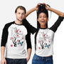 Two Butterflies Sumi-e-Unisex-Baseball-Tee-DrMonekers