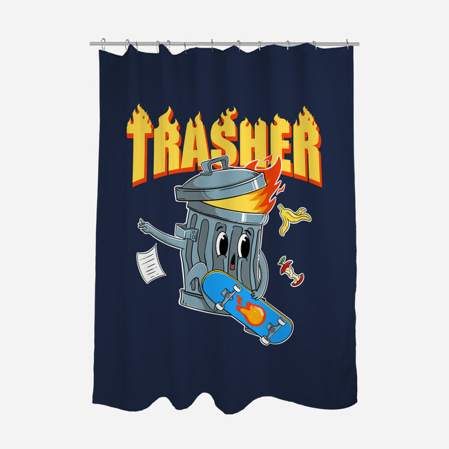 Trasher Skater-None-Polyester-Shower Curtain-Tri haryadi