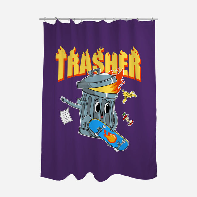 Trasher Skater-None-Polyester-Shower Curtain-Tri haryadi