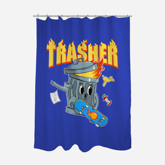 Trasher Skater-None-Polyester-Shower Curtain-Tri haryadi