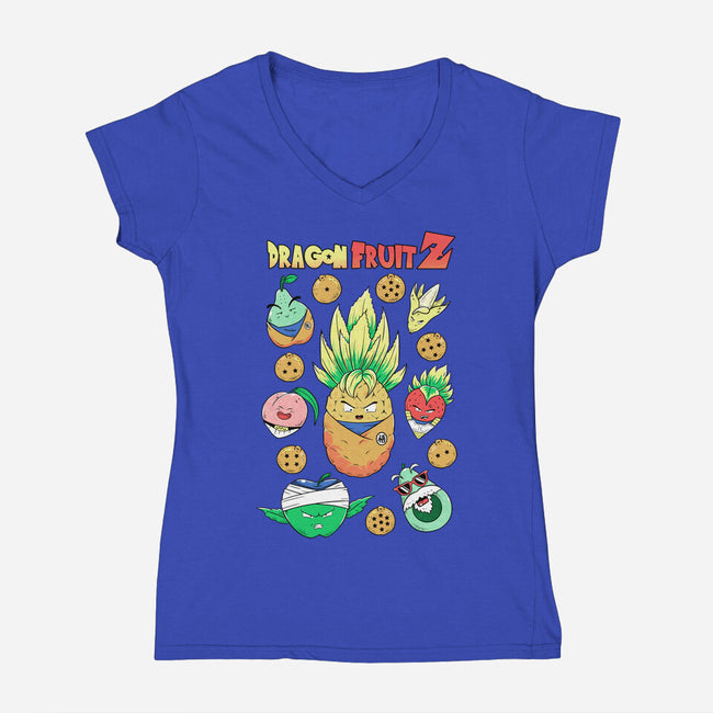 Dragon Fruit Z-Womens-V-Neck-Tee-Umberto Vicente