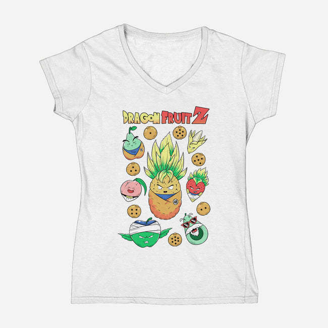 Dragon Fruit Z-Womens-V-Neck-Tee-Umberto Vicente