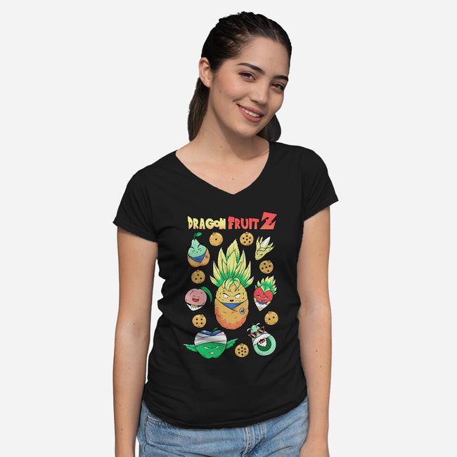 Dragon Fruit Z-Womens-V-Neck-Tee-Umberto Vicente