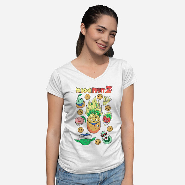 Dragon Fruit Z-Womens-V-Neck-Tee-Umberto Vicente