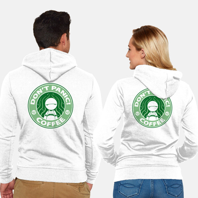 Don't Panic Coffee-Unisex-Zip-Up-Sweatshirt-Umberto Vicente