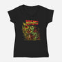 Back To The Extinction-Womens-V-Neck-Tee-zascanauta