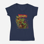 Back To The Extinction-Womens-V-Neck-Tee-zascanauta