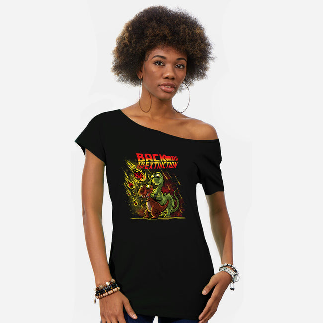 Back To The Extinction-Womens-Off Shoulder-Tee-zascanauta