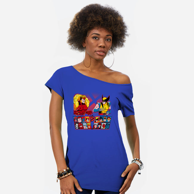 Mutant Fighter-Womens-Off Shoulder-Tee-Andriu