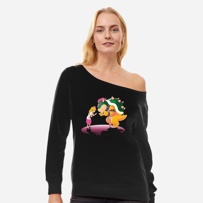 Peach Fiction-Womens-Off Shoulder-Sweatshirt-naomori