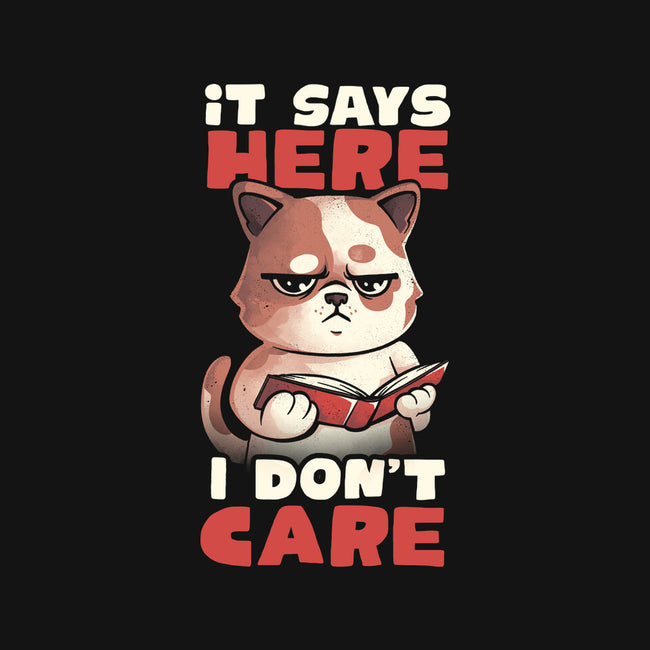 It Says Here I Don't Care-None-Adjustable Tote-Bag-eduely